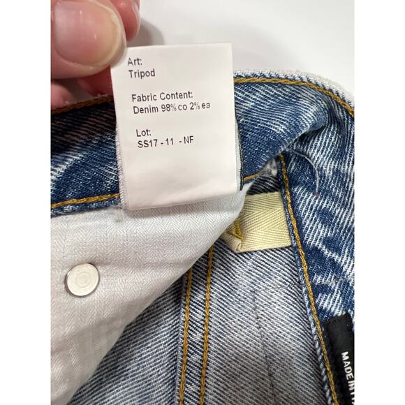 R13 Bowie Jeans Straight Leg Denim Rutland - Picture 11 of 13